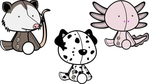 Toy animals pack collection Stock Illustration