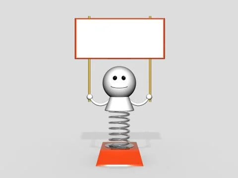 Toy with announcement Stock Illustration