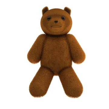 Toy bear isolated over white Stock Illustration