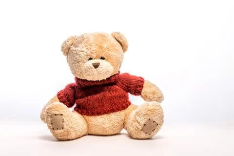 Toy bear isolated on white background Stock Photos
