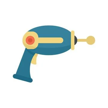 Toy blaster icon flat isolated Stock-Illustration
