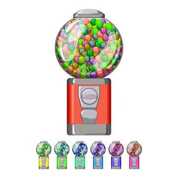 Toy bubblegum machine cartoon vector graphic Stock Illustration