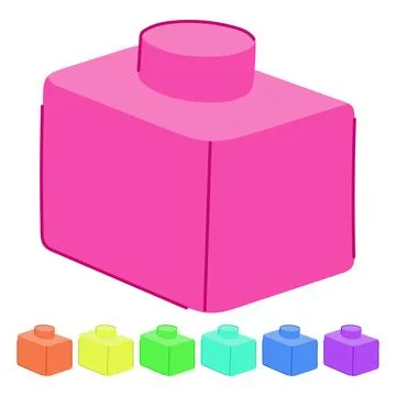 Toy building blocks vector cartoon graphic Ilustración de archivo