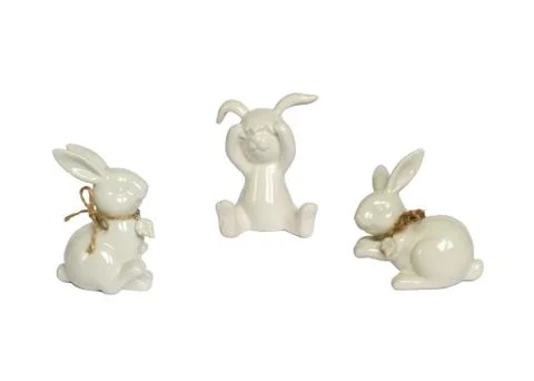 Toy bunny on white background Stock Illustration