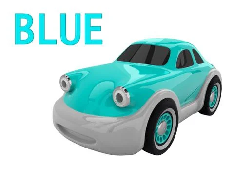 Toy car. 3D render Illustrazione stock