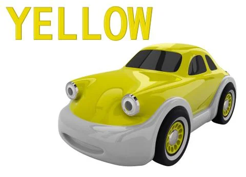 Toy car. 3D render Illustrazione stock