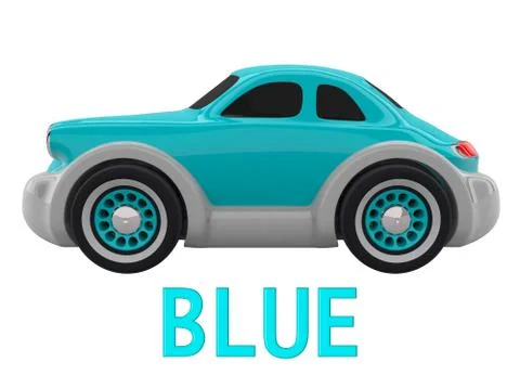 Toy car. 3D render Illustrazione stock