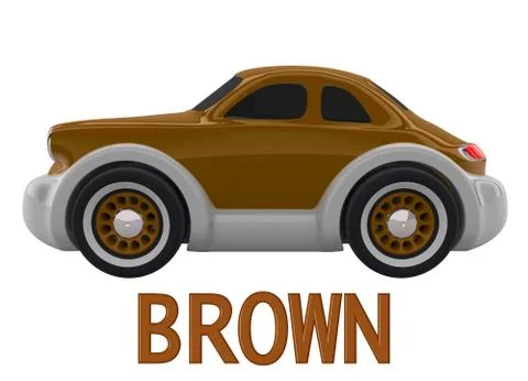 Toy car. 3D render Illustrazione stock