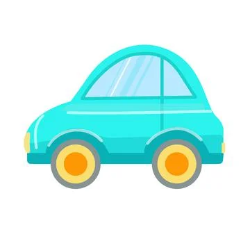 Toy car. Children's toy. Cartoon style. Isolated on a white background Stock Illustration