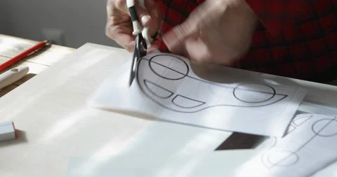 Toy car template making Stock Footage 142234726