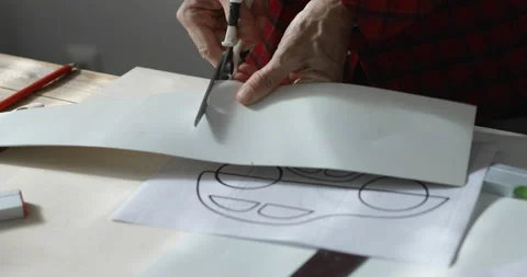 Toy car template making Stock Footage 142235719