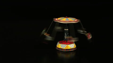 Toy carousel rotate Stock Footage 47010248