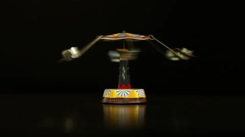 Toy carousel rotate Video stock 47465529