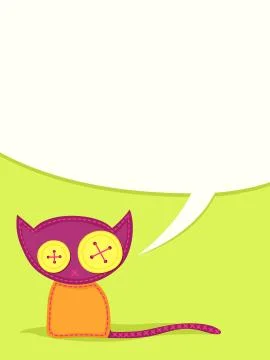 Toy cat Illustrazione stock