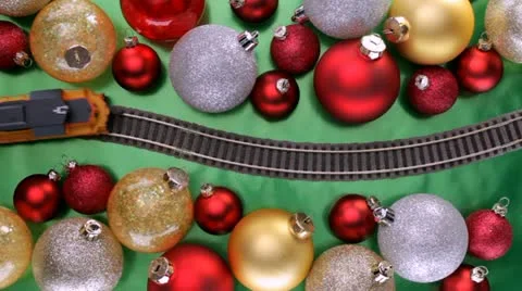 Toy Christmas train Video stock 12361902