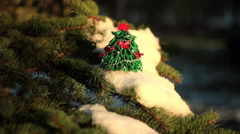 Toy Christmas tree stands Stock Footage 68660726
