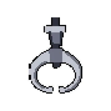 Toy claw machine pixel art vector illustration Stock Illustration