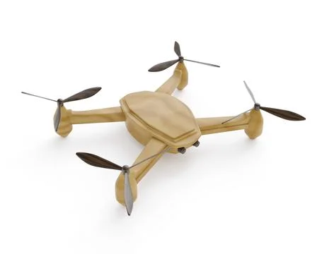 Toy copter on the white background. 3d illustration. Illustrazione stock