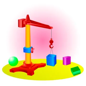 Toy crane Illustrazione stock