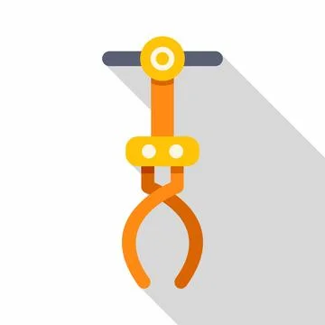 Toy crane machine claw grabbing mechanism icon 库存插图