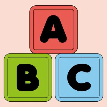 Toy cubes Stock Illustration