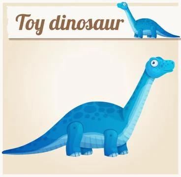 Toy dinosaur 2. Cartoon vector illustration Stock Illustration