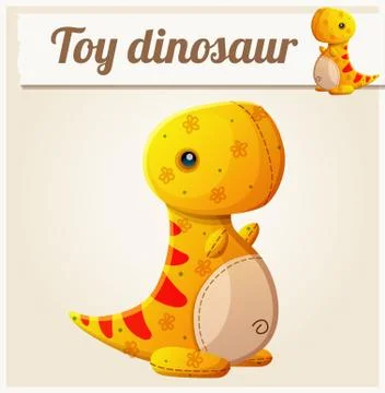 Toy dinosaur 6. Cartoon vector illustration Stock Illustration