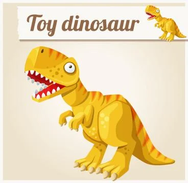 Toy dinosaur. Cartoon vector illustration. Series of childrens toys Stock Illustration