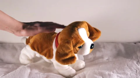 Toy dog moves Stock Footage 46726057