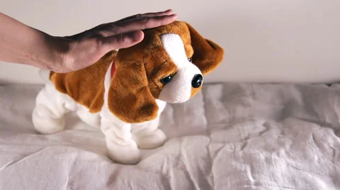Toy dog moves Stock Footage 46727073