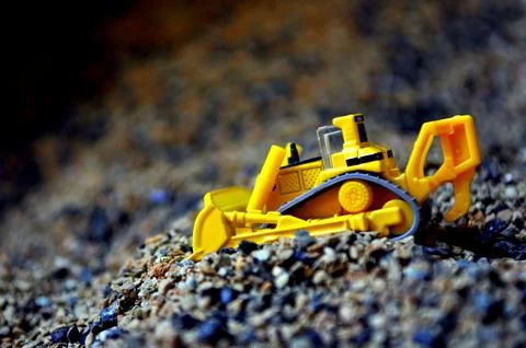 Toy dozer D10mining Stock Photos