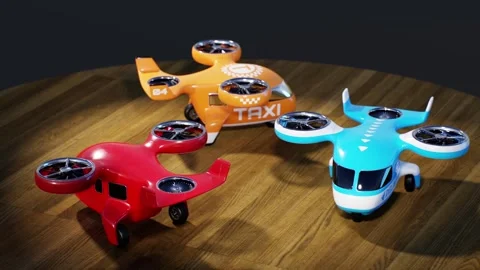 Toy Drones with two propellers Stock Footage 317706346