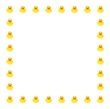 Toy duck border Stock Photos