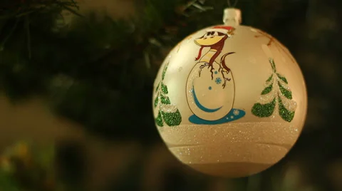 Toy on a fir-tree ( snake ) Stock Footage 33793220