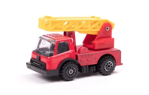 Toy firetruck with ladder Stock Photos