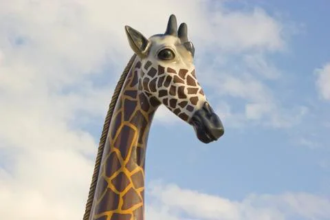 Toy giraffe head Stock Photos