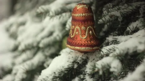 Toy hanging on the Christmas tree Stock Footage 68783089