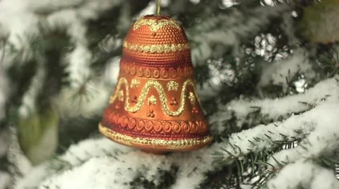 Toy hanging on the Christmas tree Stock Footage 68783142