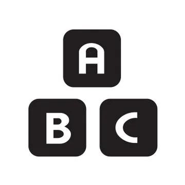 Toy icon a b c Stock Illustration
