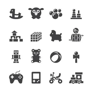 Toy icon set Stock Illustration