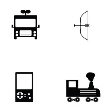 Toy icon set Stock Illustration