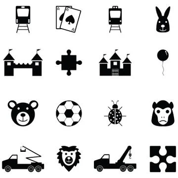 Toy icon set Stock Illustration