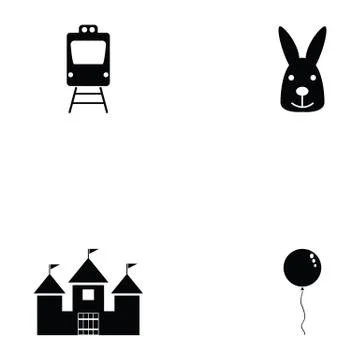 Toy icon set Stock Illustration