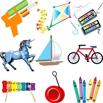 Toy Icons Stock Illustration