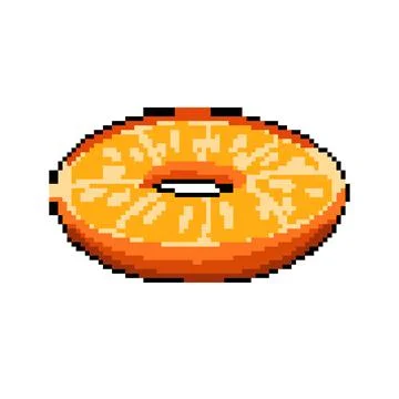Toy inflatable ring pixel art vector illustration Stock Illustration