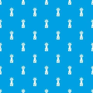 Toy jumping out of box pattern seamless blue Stock Illustration