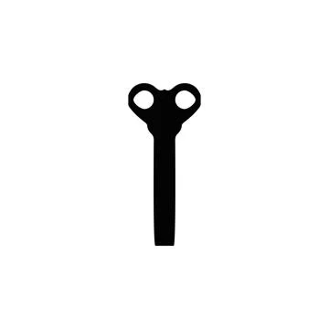 Toy key icon. Simple style toy shop big sale poster background symbol. Toy .. Stock Illustration