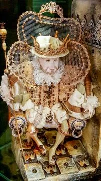 Toy King on the throne. Stock Photos