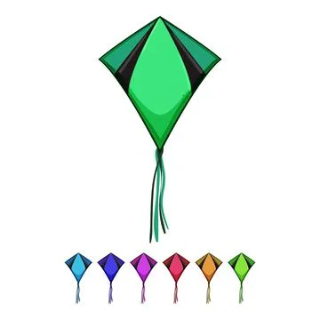 Toy kite sky cartoon vector graphic Stock Illustration