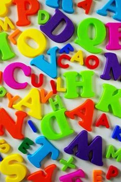 Toy letters Stock Photos